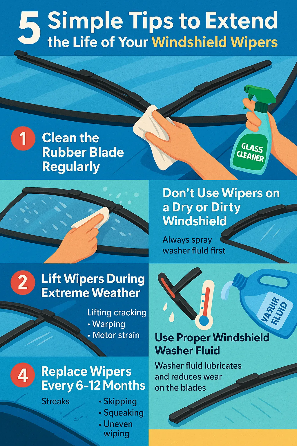 5 Simple Tips to Extend the Life of Your Windshield Wipers